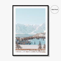 Mongolia Fine Art Photo Print, Altai Mountains, Snowy Steppe, Wall Art Poster
