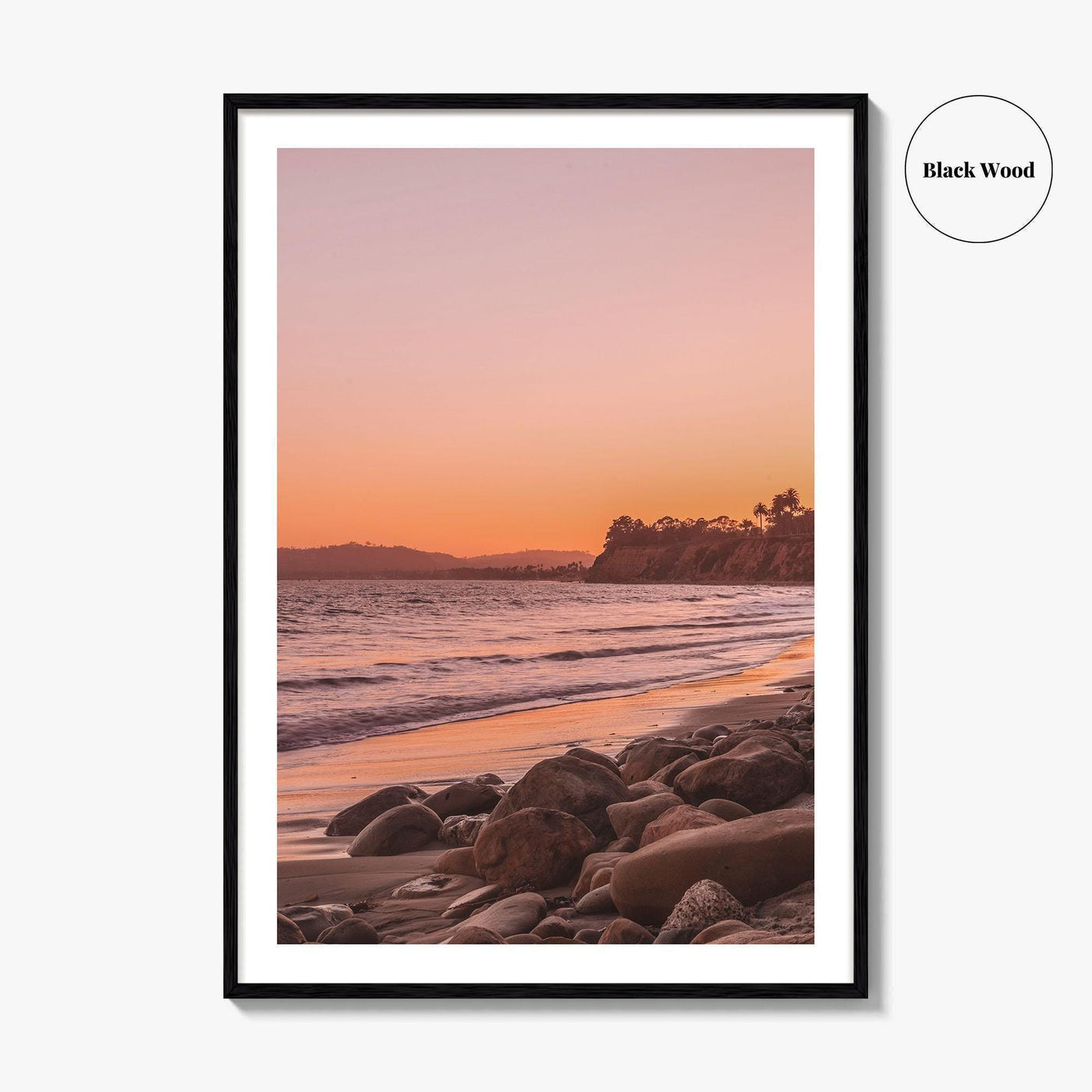 Santa Barbara Pink Fine Art Photo Print, California USA, Coastal Wall Poster