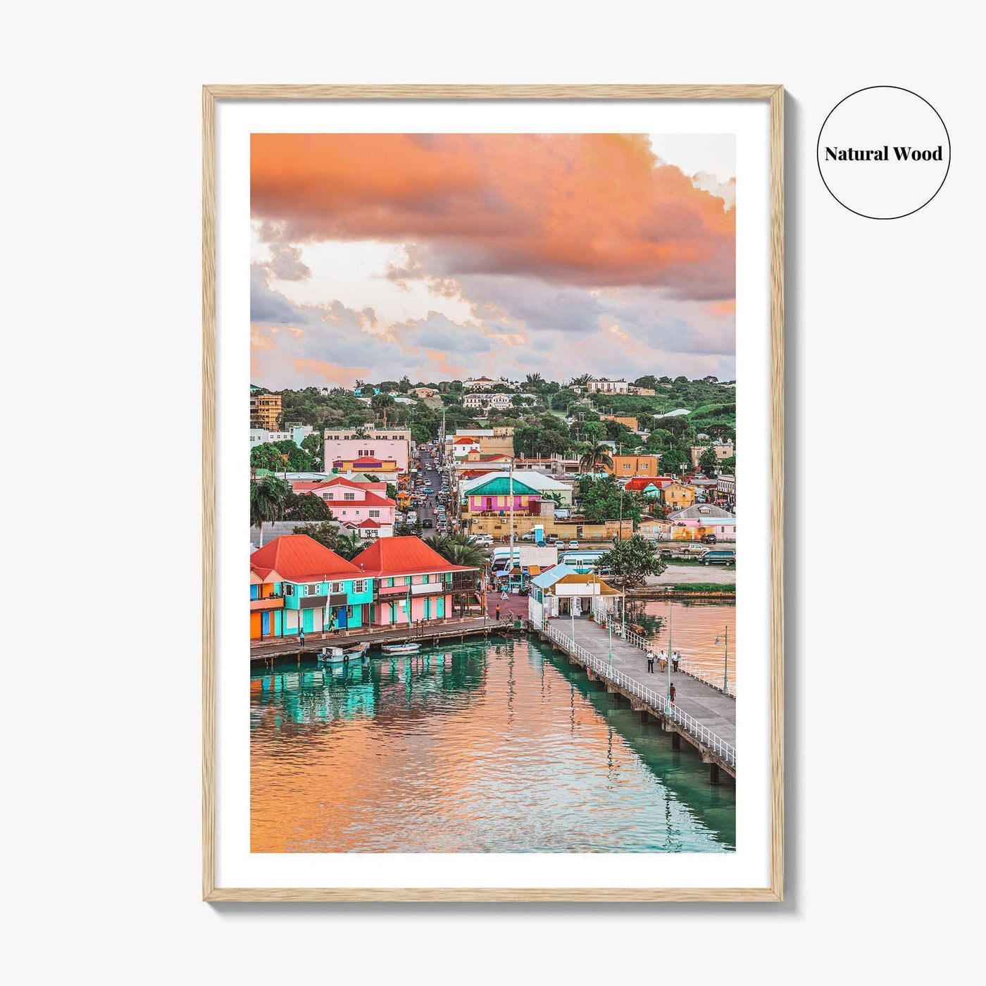 St John's Skyline Fine Art Photo Print, Port, Antigua and Barbuda Poster