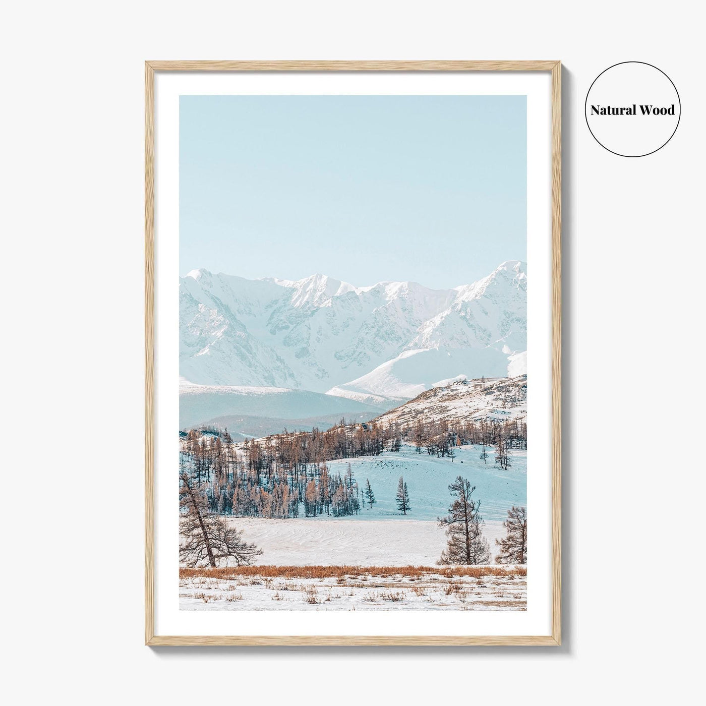 Mongolia Fine Art Photo Print, Altai Mountains, Snowy Steppe, Wall Art Poster
