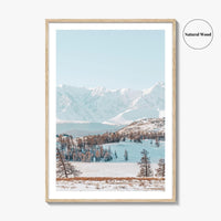 Mongolia Fine Art Photo Print, Altai Mountains, Snowy Steppe, Wall Art Poster