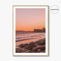 Santa Barbara Pink Fine Art Photo Print, California USA, Coastal Wall Poster