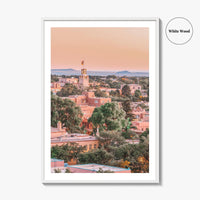 Santa Fe Skyline Fine Art Photo Print, New Mexico USA Downtown, Wall Decor Poster