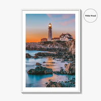 Portland Head Light Fine Art Photo Print, Cape Elizabeth Maine, USA Poster