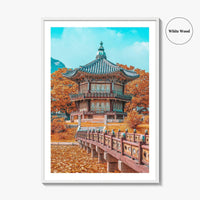 Seoul Fine Art Photo Print, Autumn Gyeongbokgung Palace, South Korea Wall Decor