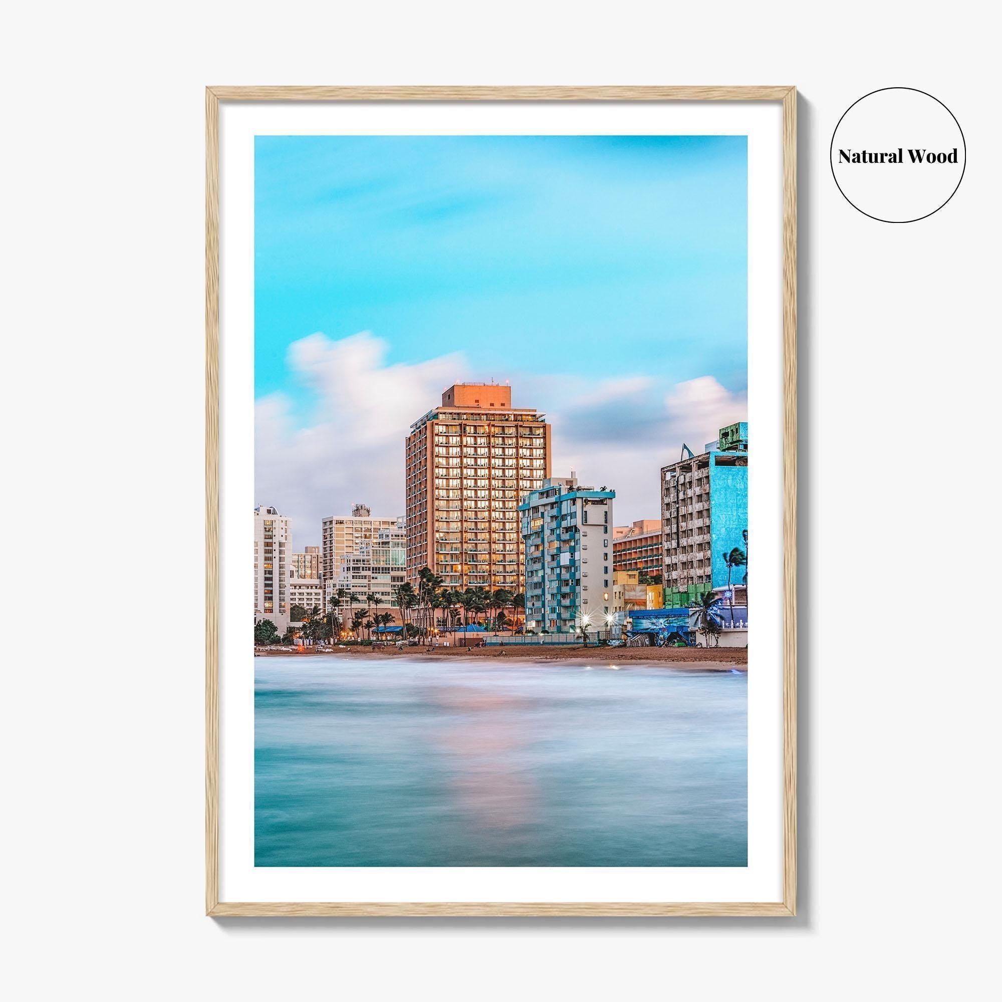 San Juan Skyline Fine Art Photo Print, Condado Beach, Puerto Rico, Wall Decor, Poster
