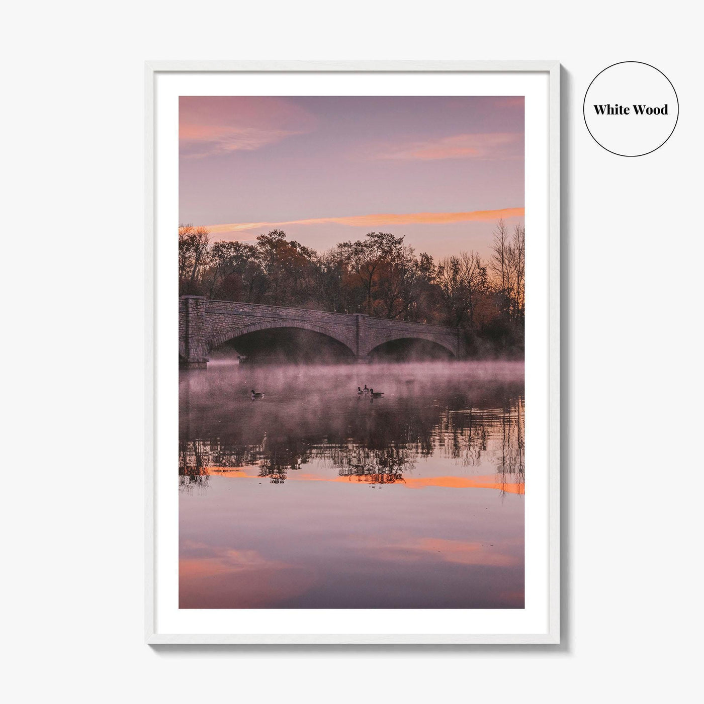 Princeton Fine Art Photo Print, Carnegie Lake Bridge, New Jersey Wall Decor Poster USA
