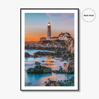 Portland Head Light Fine Art Photo Print, Cape Elizabeth Maine, USA Poster