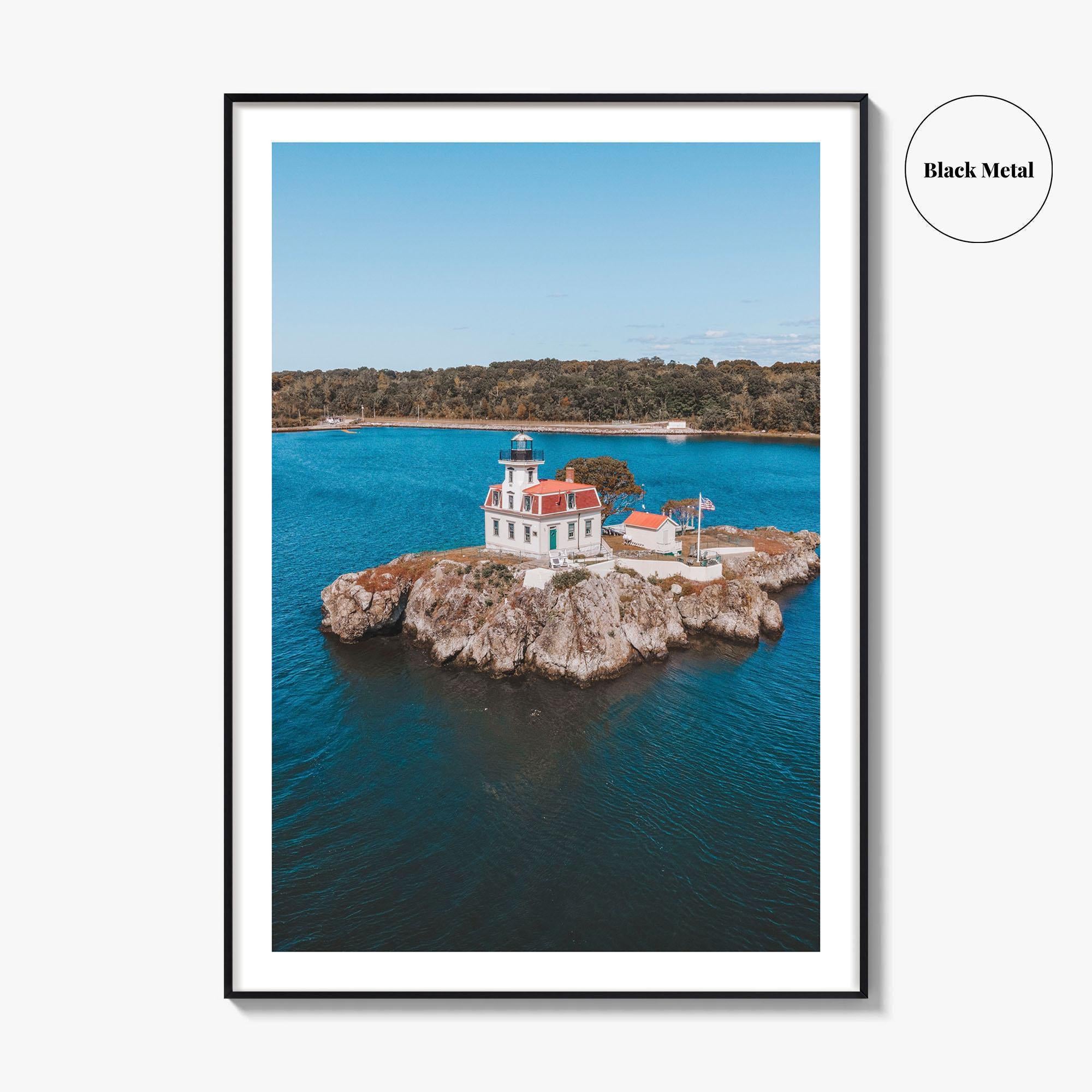 Pomham Rocks Lighthouse Fine Art Photo Print, Narragansett Bay, East Providence RI, Poster, USA
