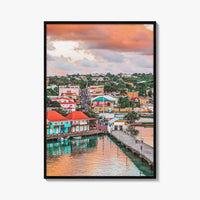 St John's Skyline Fine Art Photo Print, Port, Antigua and Barbuda Poster