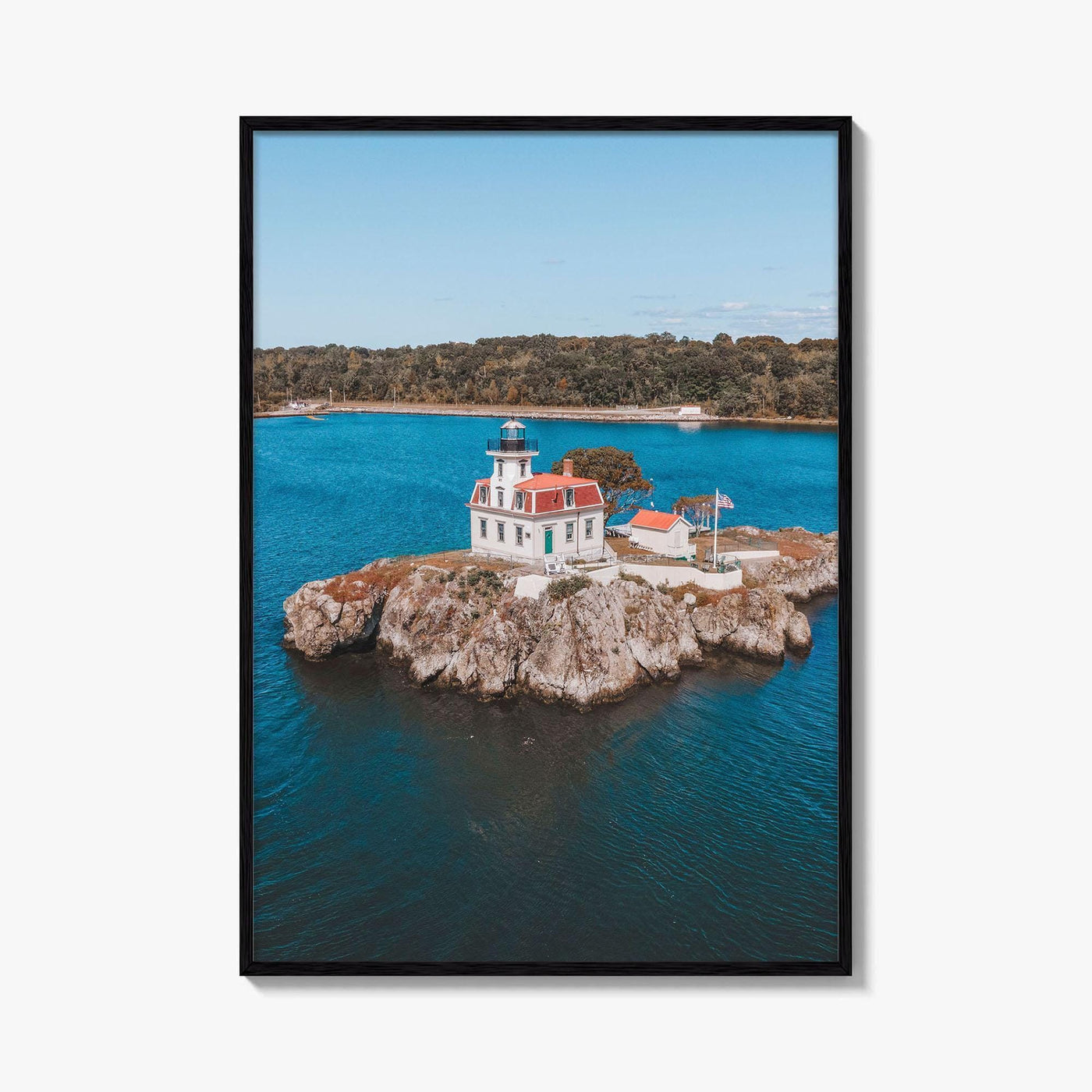 Pomham Rocks Lighthouse Fine Art Photo Print, Narragansett Bay, East Providence RI, Poster, USA