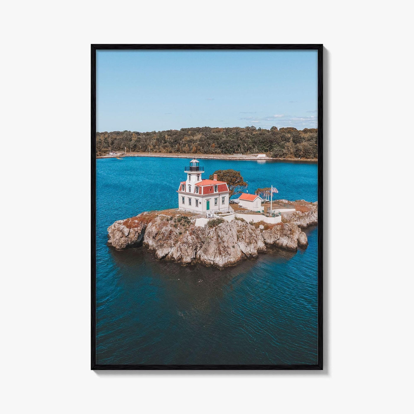 Pomham Rocks Lighthouse Fine Art Photo Print, Narragansett Bay, East Providence RI, Poster, USA