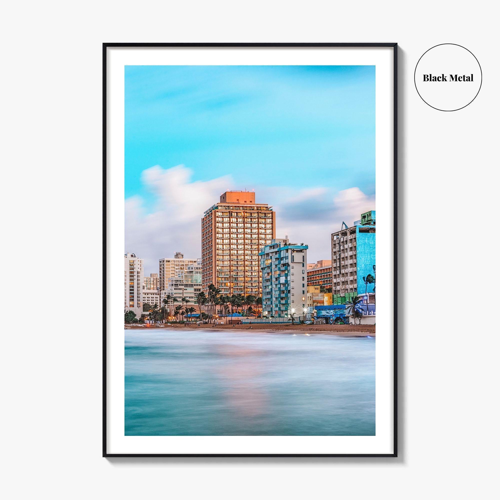San Juan Skyline Fine Art Photo Print, Condado Beach, Puerto Rico, Wall Decor, Poster