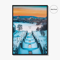 Ottawa Fine Art Photo Print, Rideau Canal Locks, Ontario Canada, Wall Decor Poster