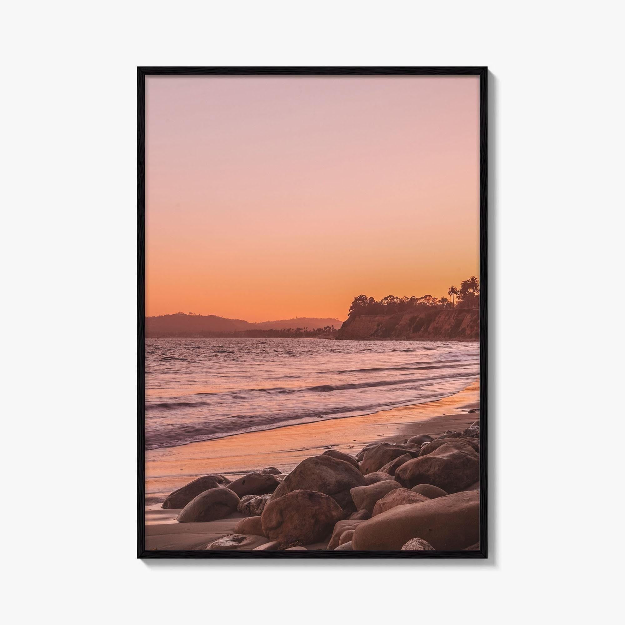 Santa Barbara Pink Fine Art Photo Print, California USA, Coastal Wall Poster