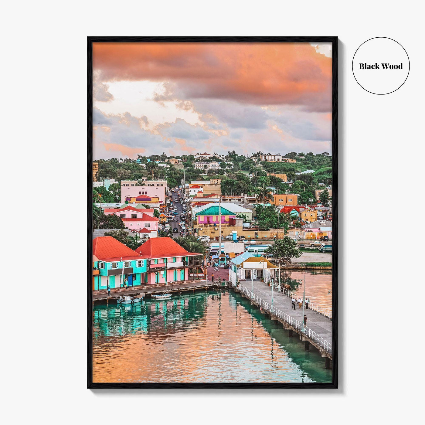 St John's Skyline Fine Art Photo Print, Port, Antigua and Barbuda Poster