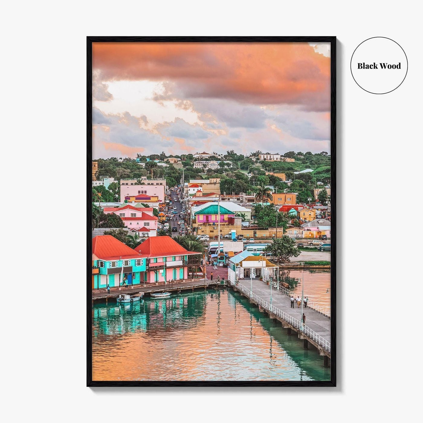St John's Skyline Fine Art Photo Print, Port, Antigua and Barbuda Poster