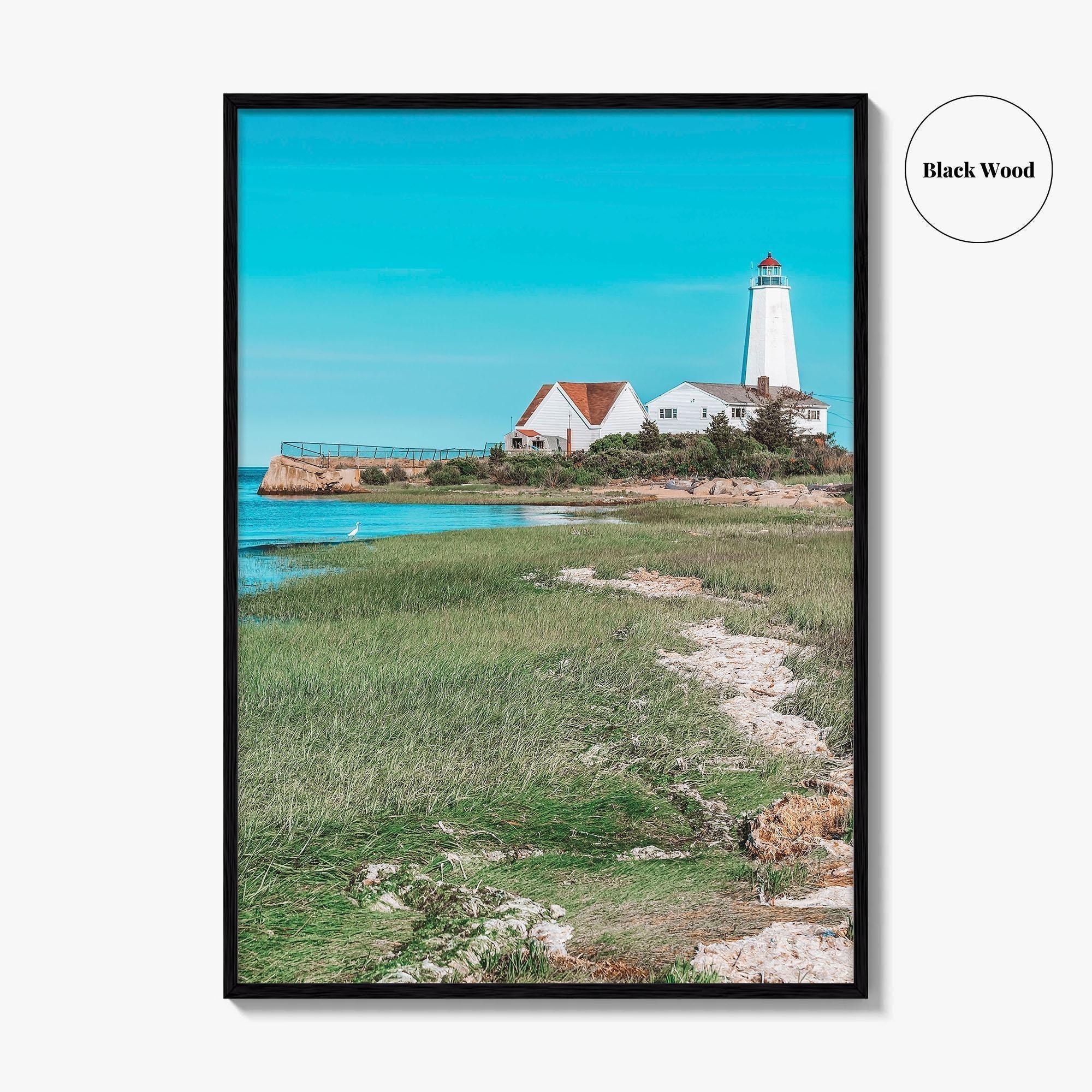 Old Saybrook Fine Art Photo Print, Lynde Point Lighthouse, Connecticut, USA, Wall Decor Poster