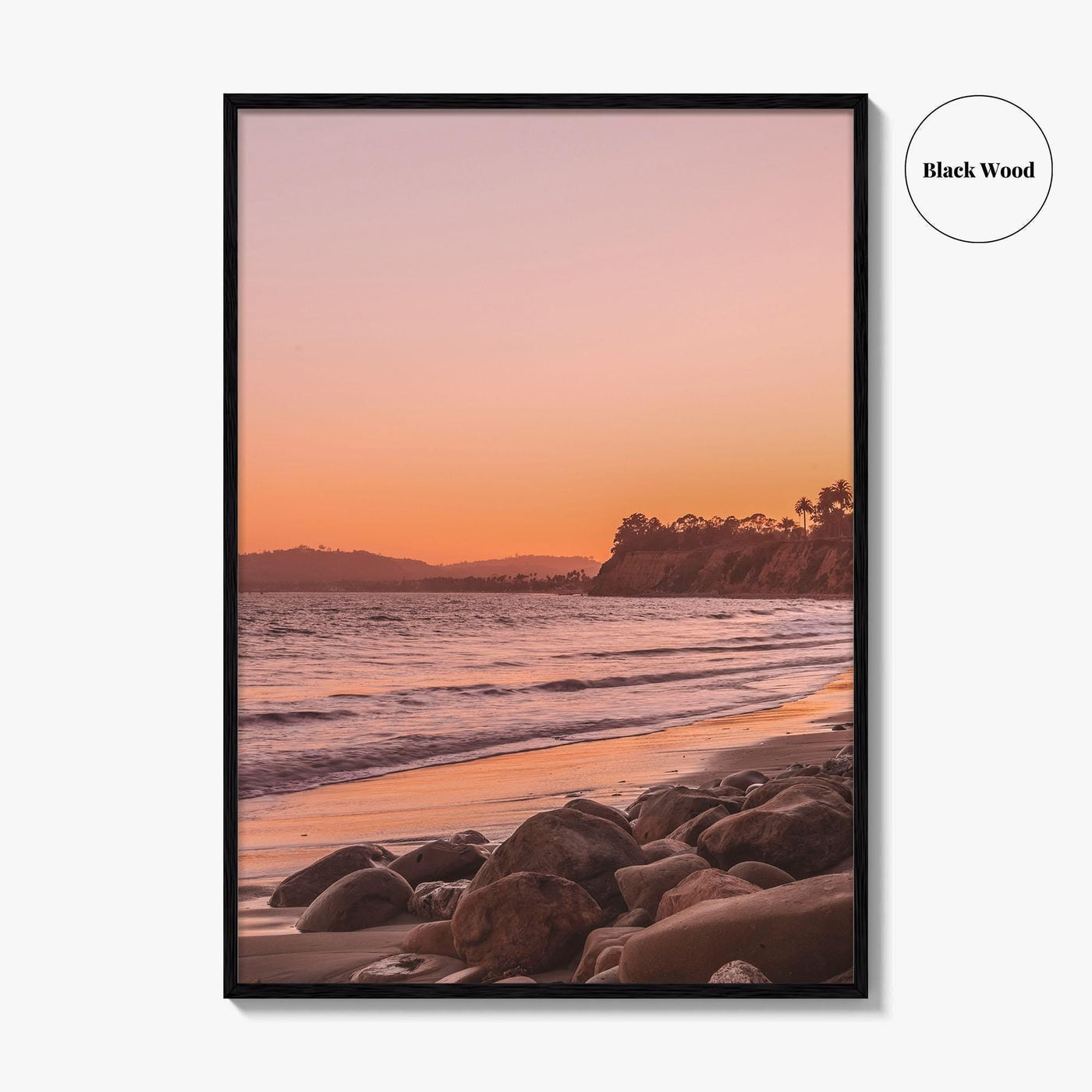 Santa Barbara Pink Fine Art Photo Print, California USA, Coastal Wall Poster
