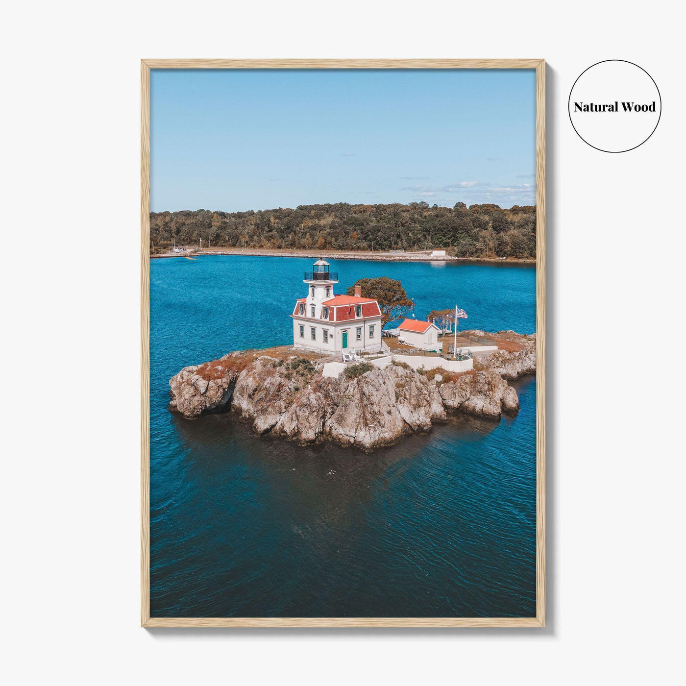 Pomham Rocks Lighthouse Fine Art Photo Print, Narragansett Bay, East Providence RI, Poster, USA