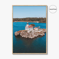 Pomham Rocks Lighthouse Fine Art Photo Print, Narragansett Bay, East Providence RI, Poster, USA