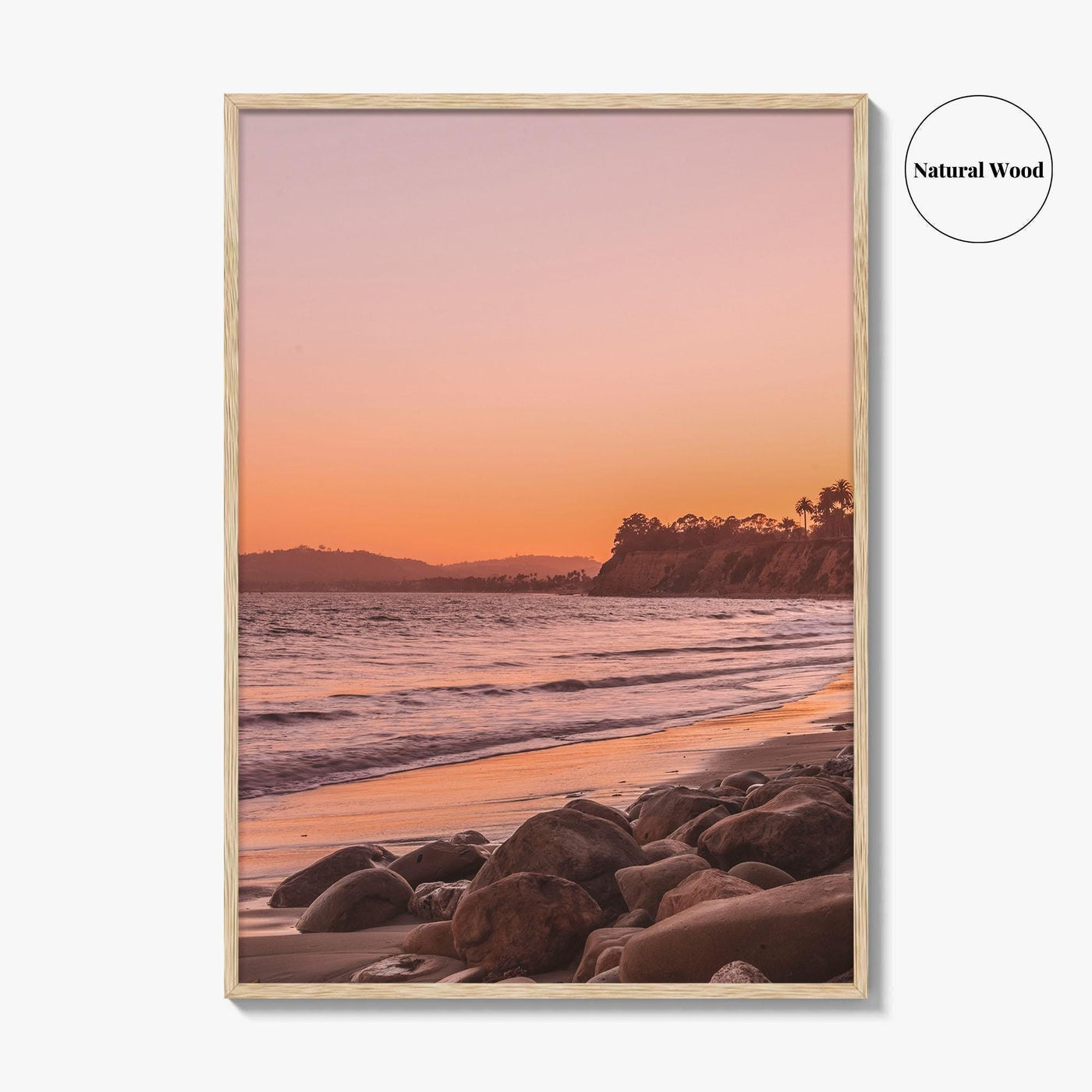Santa Barbara Pink Fine Art Photo Print, California USA, Coastal Wall Poster