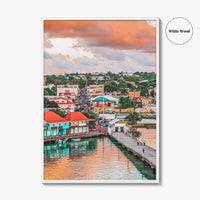 St John's Skyline Fine Art Photo Print, Port, Antigua and Barbuda Poster