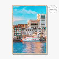 Savannah Skyline Fine Art Photo Print, GA USA Riverfront, Wall Art Poster