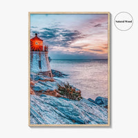 Newport Rhode Island Fine Art Photo Print, Castle Hill Lighthouse Wall Poster, USA