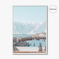 Mongolia Fine Art Photo Print, Altai Mountains, Snowy Steppe, Wall Art Poster