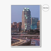 Raleigh Skyline Fine Art Photo Print, NC, North Carolina, USA, Wall Poster