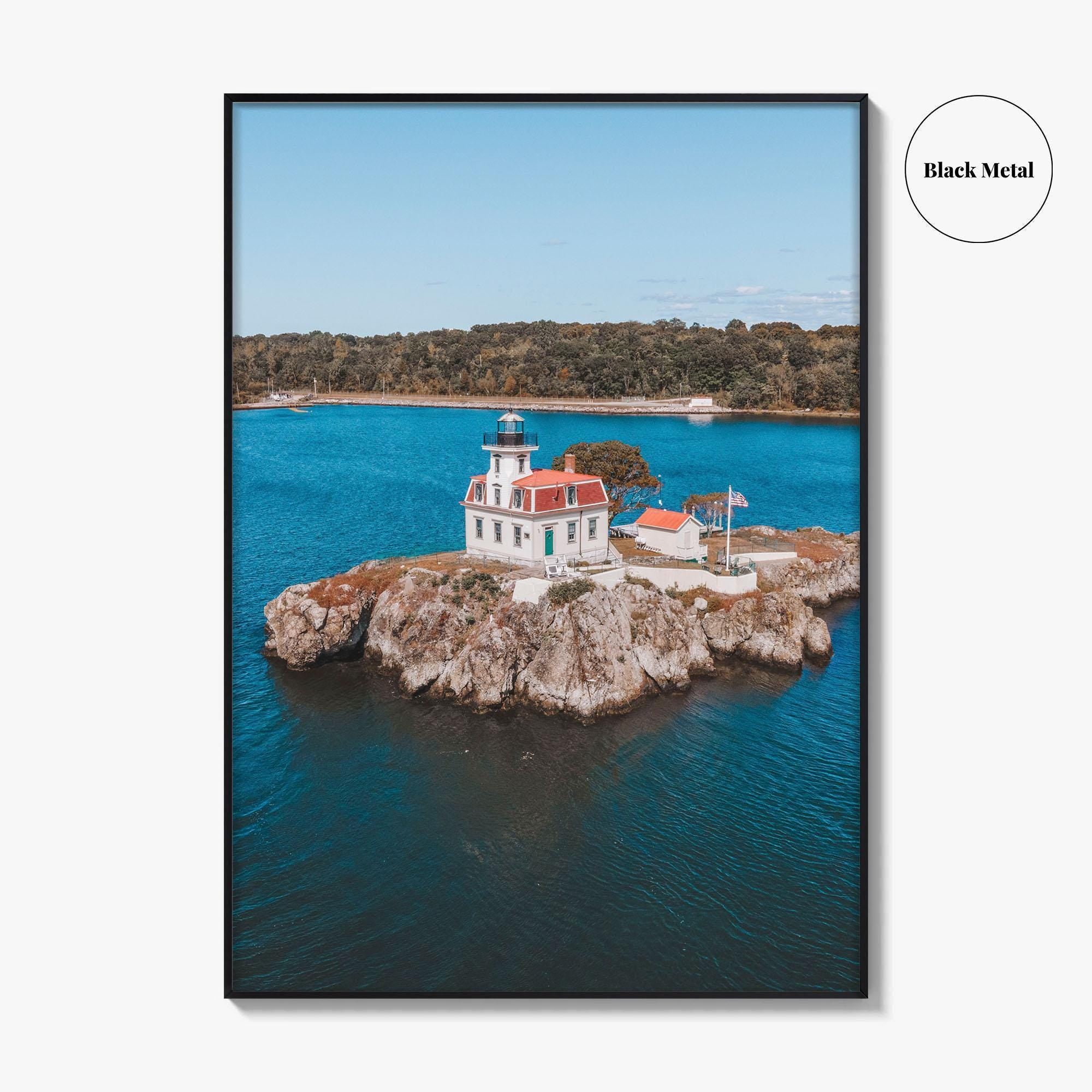 Pomham Rocks Lighthouse Fine Art Photo Print, Narragansett Bay, East Providence RI, Poster, USA
