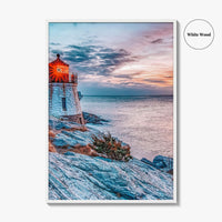 Newport Rhode Island Fine Art Photo Print, Castle Hill Lighthouse Wall Poster, USA