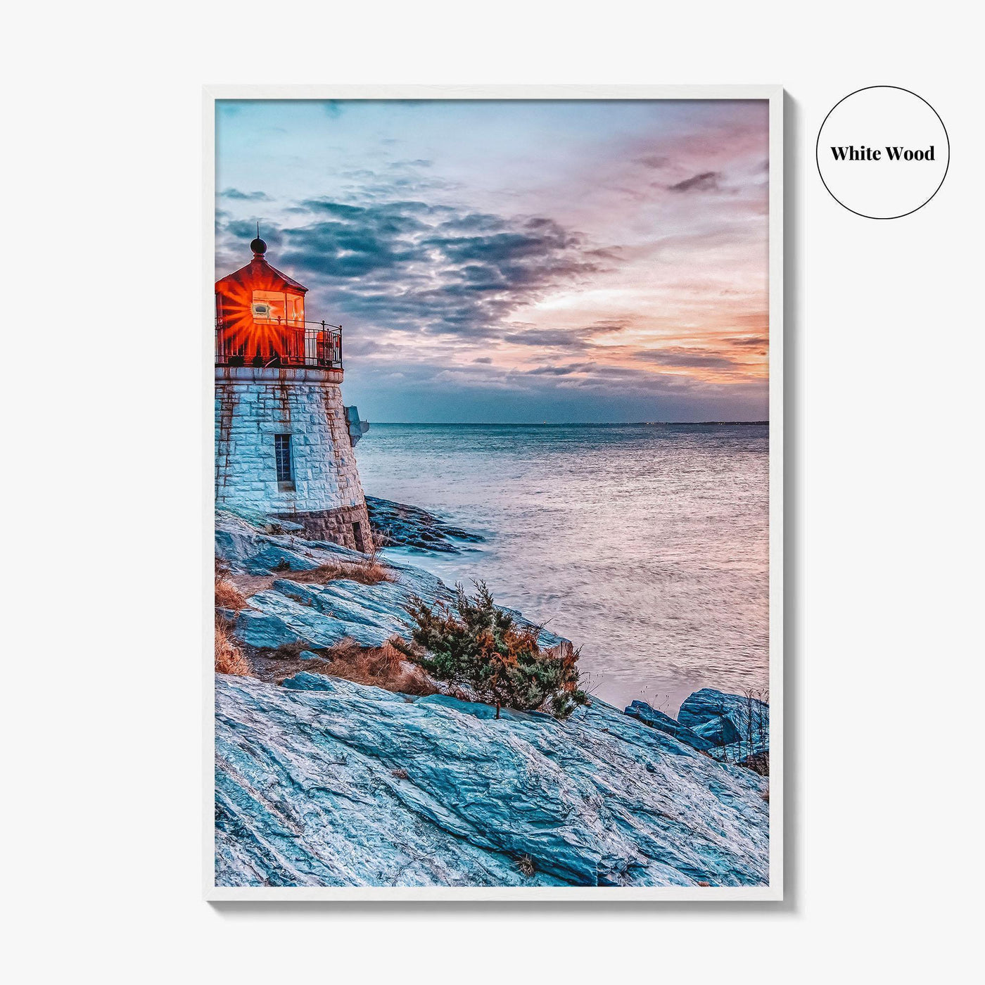 Newport Rhode Island Fine Art Photo Print, Castle Hill Lighthouse Wall Poster, USA