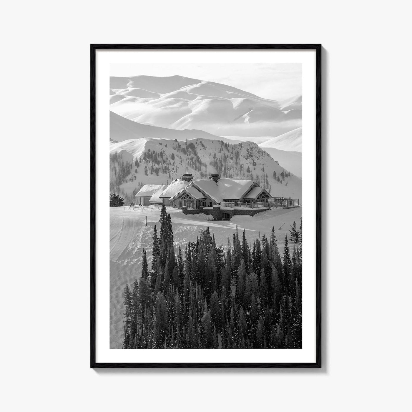 Sun Valley Black and White Fine Art Photo Print, Idaho, Ketchum, USA Wall Decor