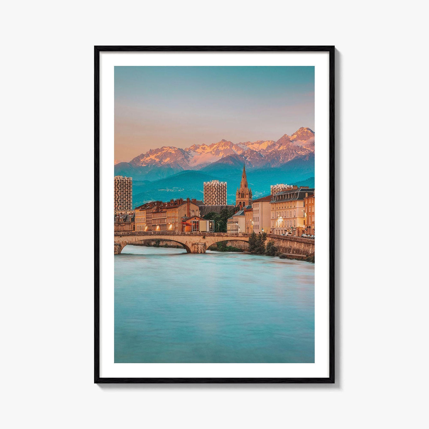 Grenoble Skyline Fine Art Photo Print, Wall Art Poster, Isère, French Alps