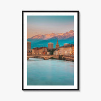 Grenoble Skyline Fine Art Photo Print, Wall Art Poster, Isère, French Alps