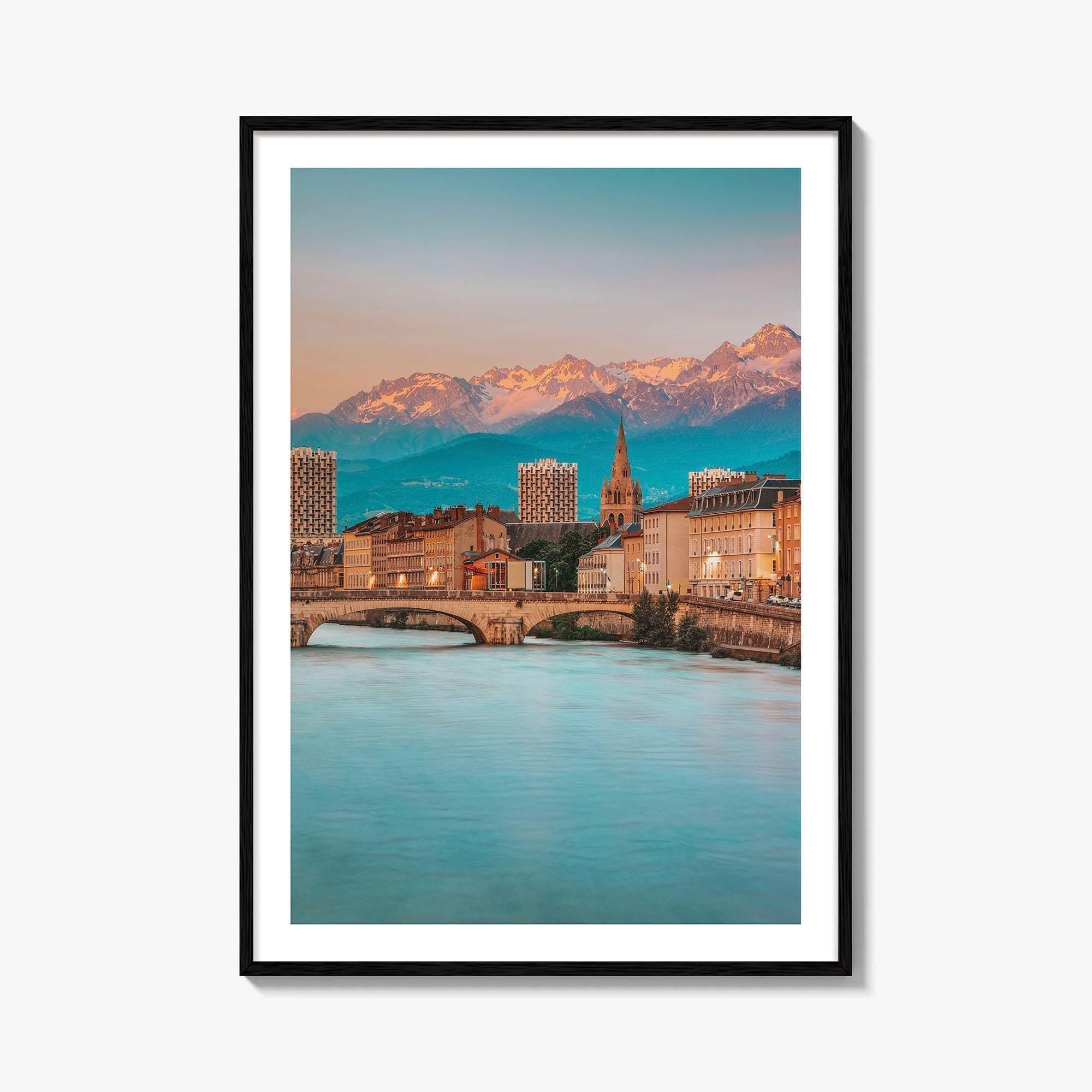 Grenoble Skyline Fine Art Photo Print, Wall Art Poster, Isère, French Alps