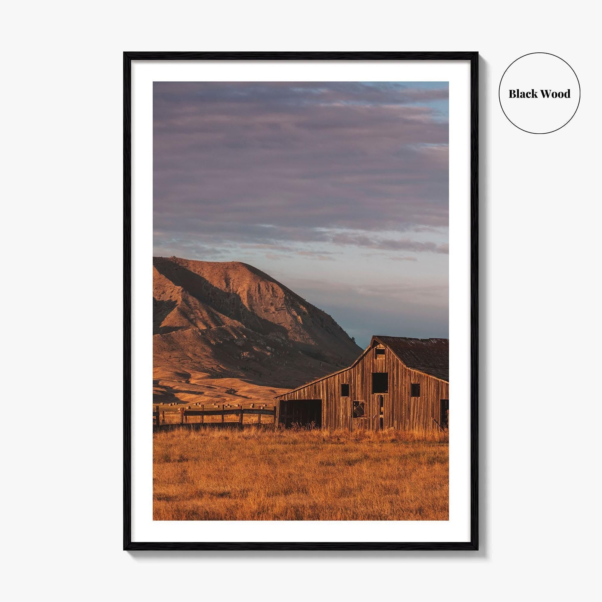 Bear Butte South Dakota Fine Art Photo Print, Sturgis, USA, Barn Poster
