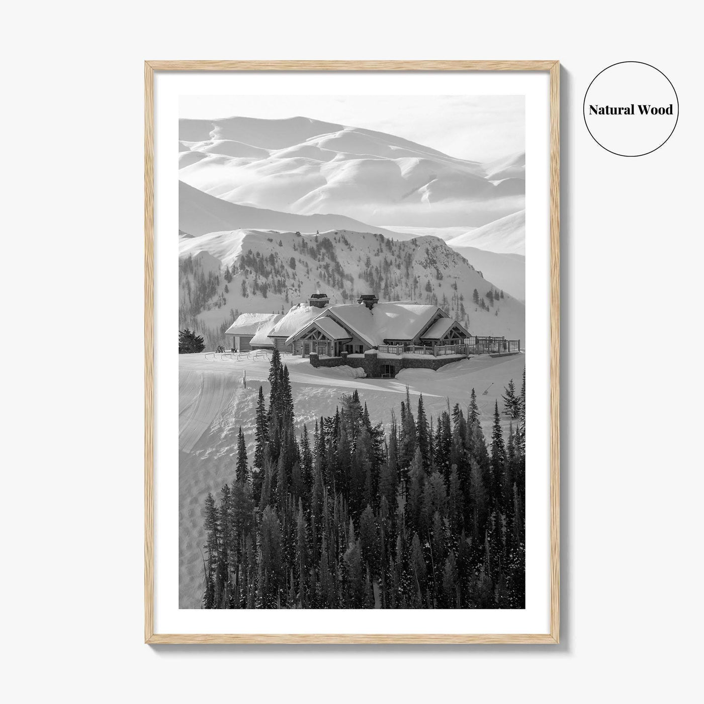 Sun Valley Black and White Fine Art Photo Print, Idaho, Ketchum, USA Wall Decor