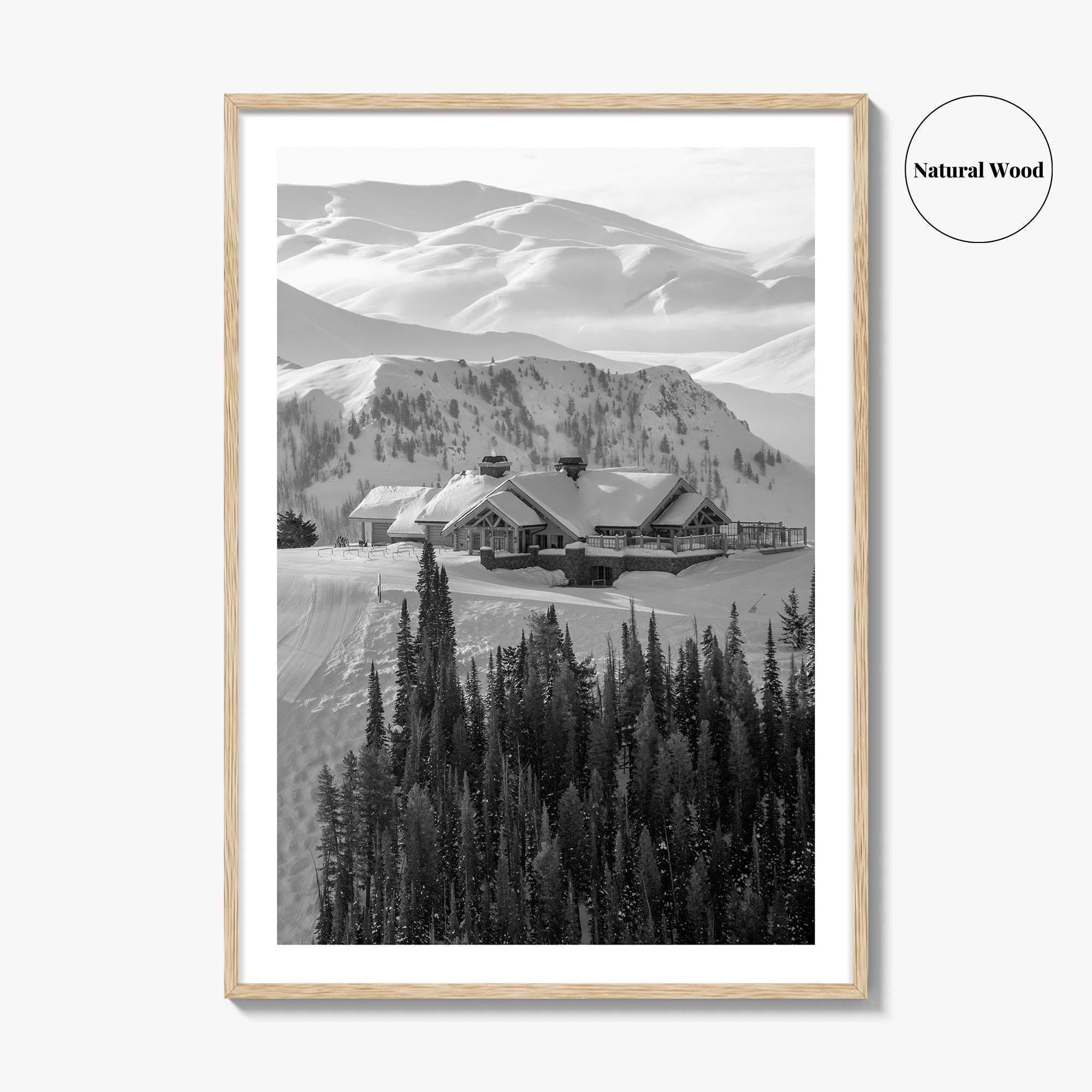 Sun Valley Black and White Fine Art Photo Print, Idaho, Ketchum, USA Wall Decor