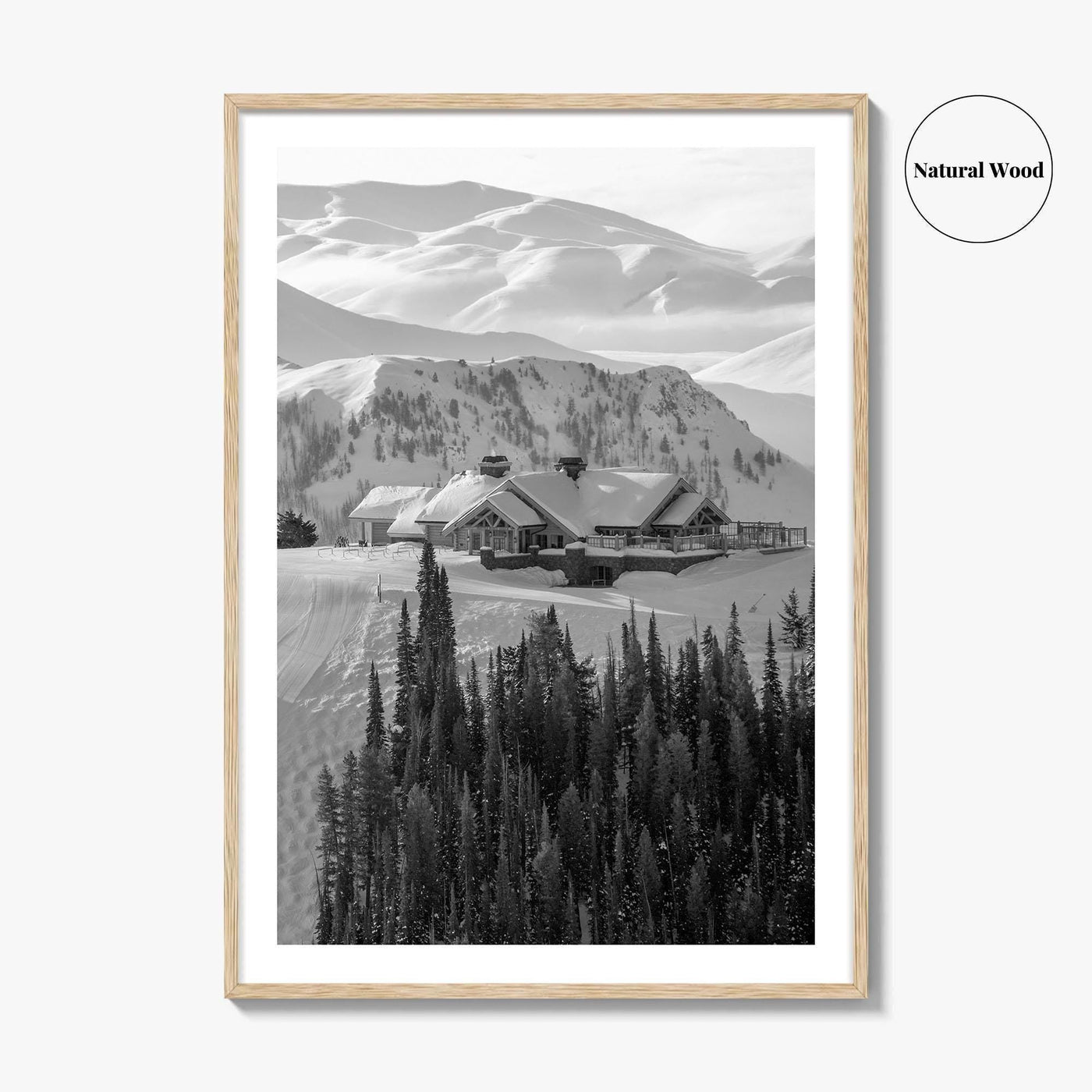 Sun Valley Black and White Fine Art Photo Print, Idaho, Ketchum, USA Wall Decor