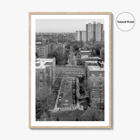 The Bronx Black and White Fine Art Photo Print, Spuyten Duyvil Aerial, NYC Poster