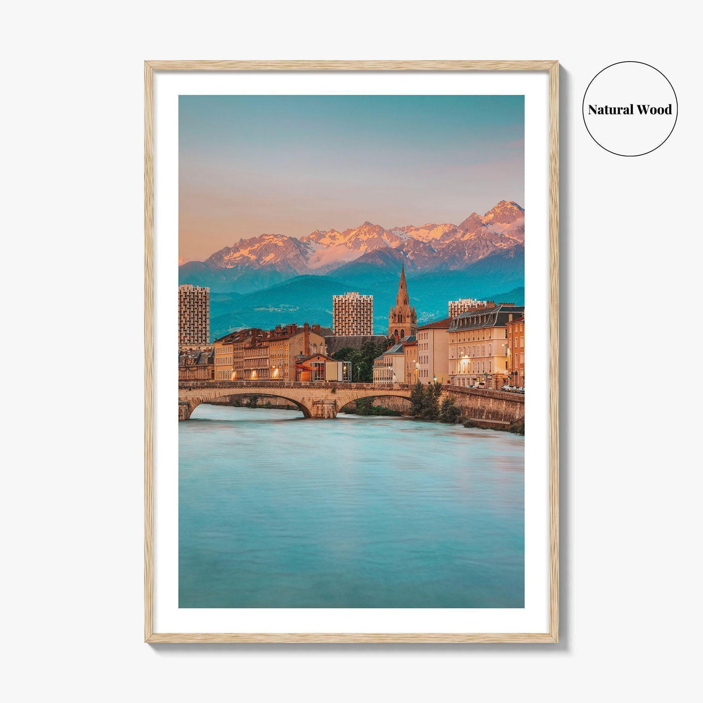 Grenoble Skyline Fine Art Photo Print, Wall Art Poster, Isère, French Alps