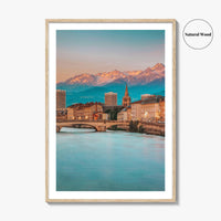 Grenoble Skyline Fine Art Photo Print, Wall Art Poster, Isère, French Alps