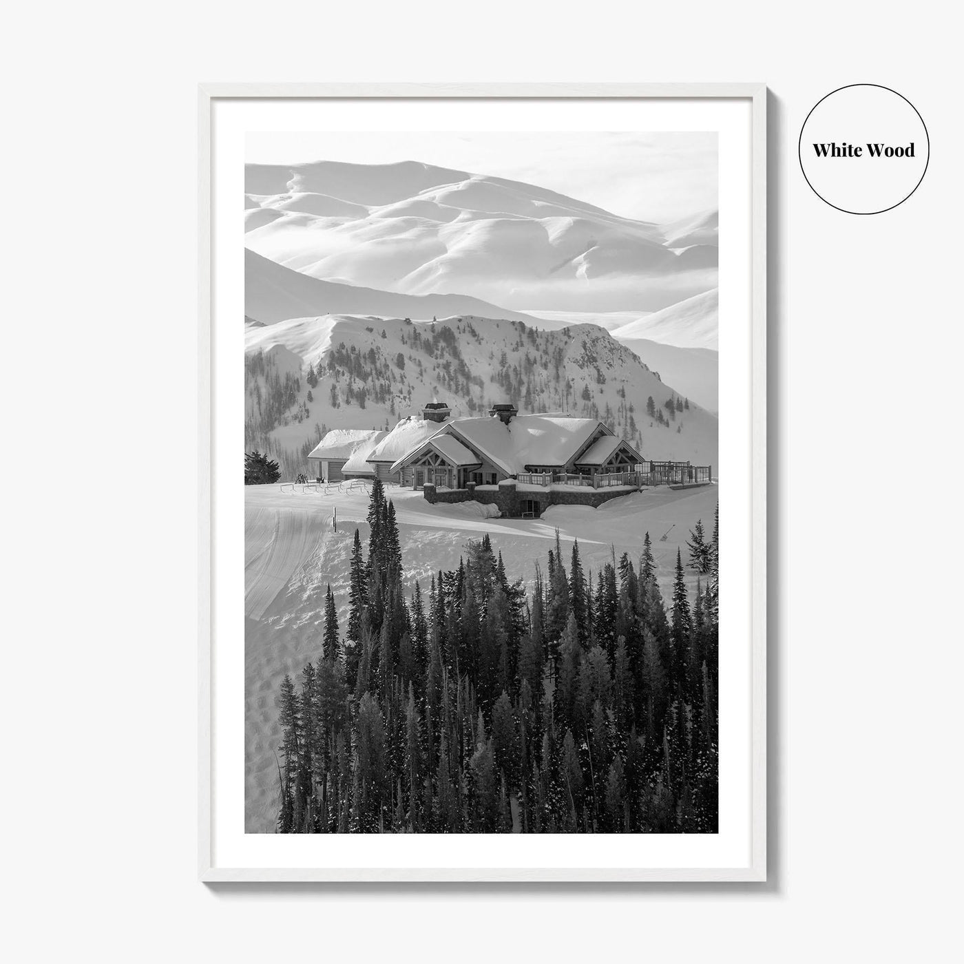 Sun Valley Black and White Fine Art Photo Print, Idaho, Ketchum, USA Wall Decor