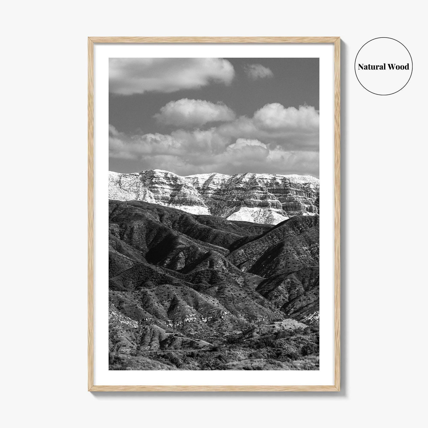 Ojai Black and White Fine Art Photo Print, Topa Topa Bluffs, California Poster