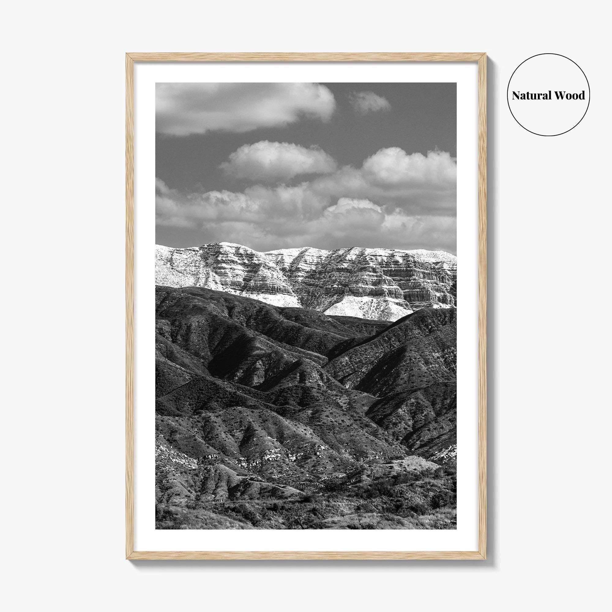 Ojai Black and White Fine Art Photo Print, Topa Topa Bluffs, California Poster