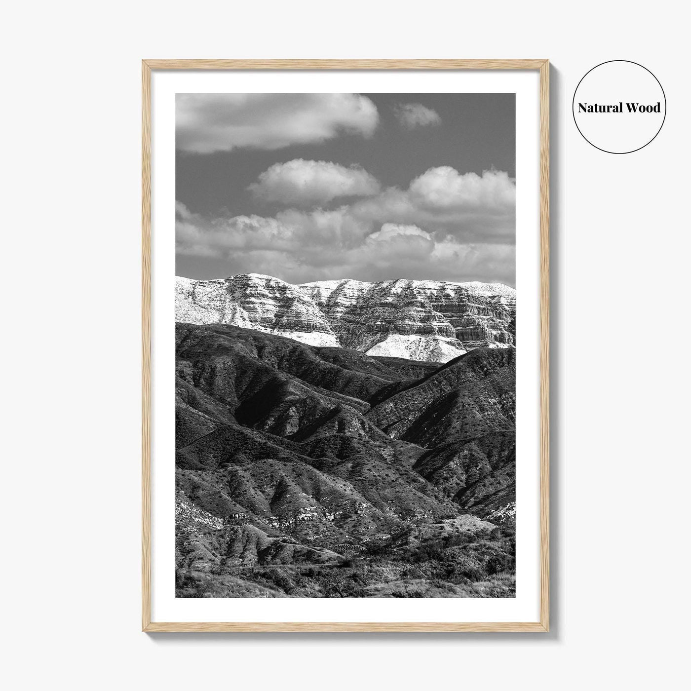 Ojai Black and White Fine Art Photo Print, Topa Topa Bluffs, California Poster
