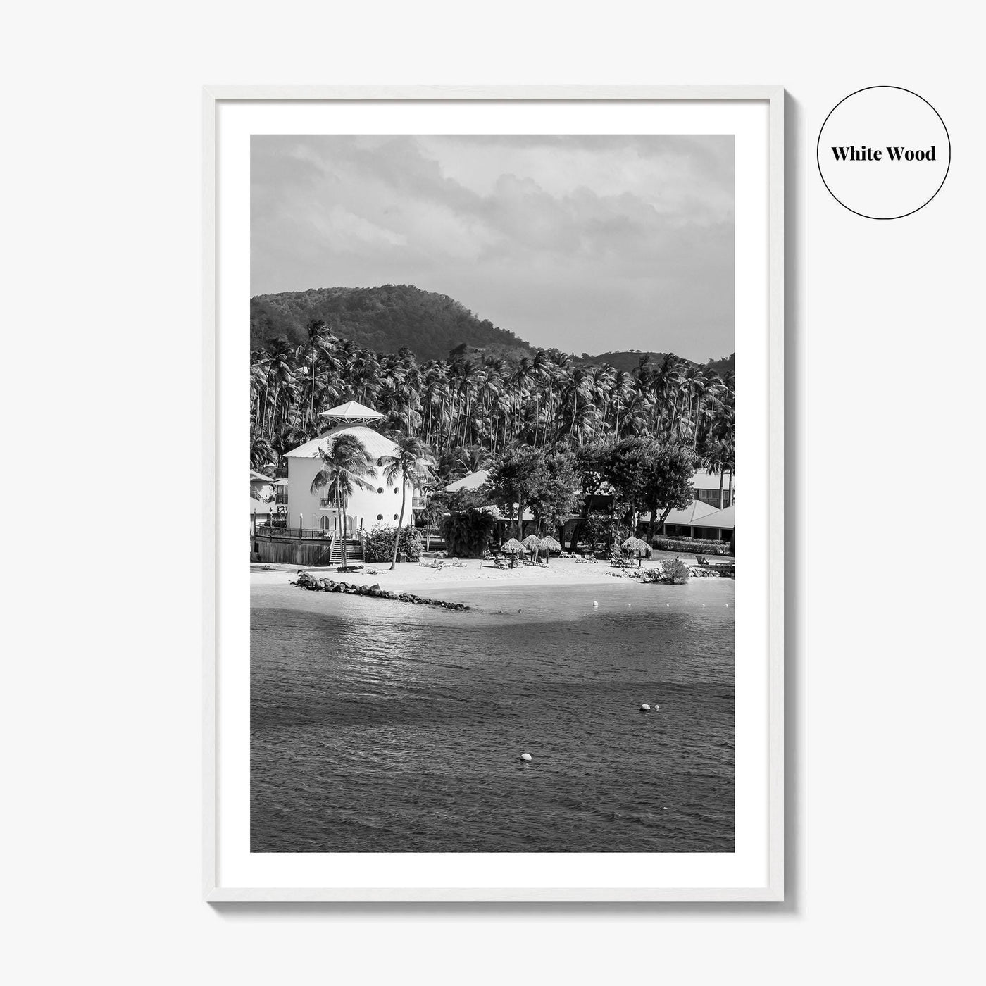 Martinique Black and White Fine Art Photo Print, Caribbean French Antilles Poster